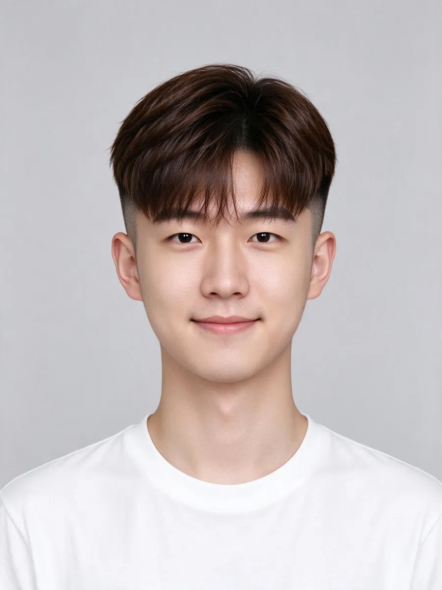 韩式两边铲青 发型示例